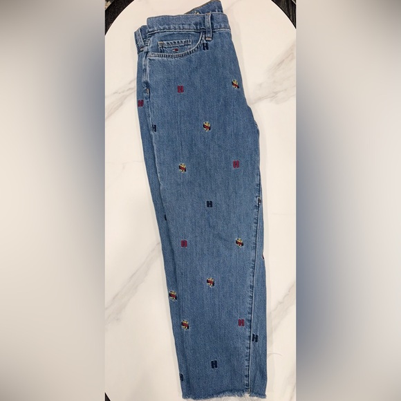 Tommy Hilfiger jeans Slim Boyfriend Jeans Size 10 Embroidered Logo - Picture 6 of 12